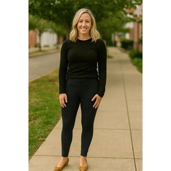 Spanx Women’s Suede Leggings – Navy, Size Small - Picture 1 of 5